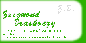 zsigmond draskoczy business card